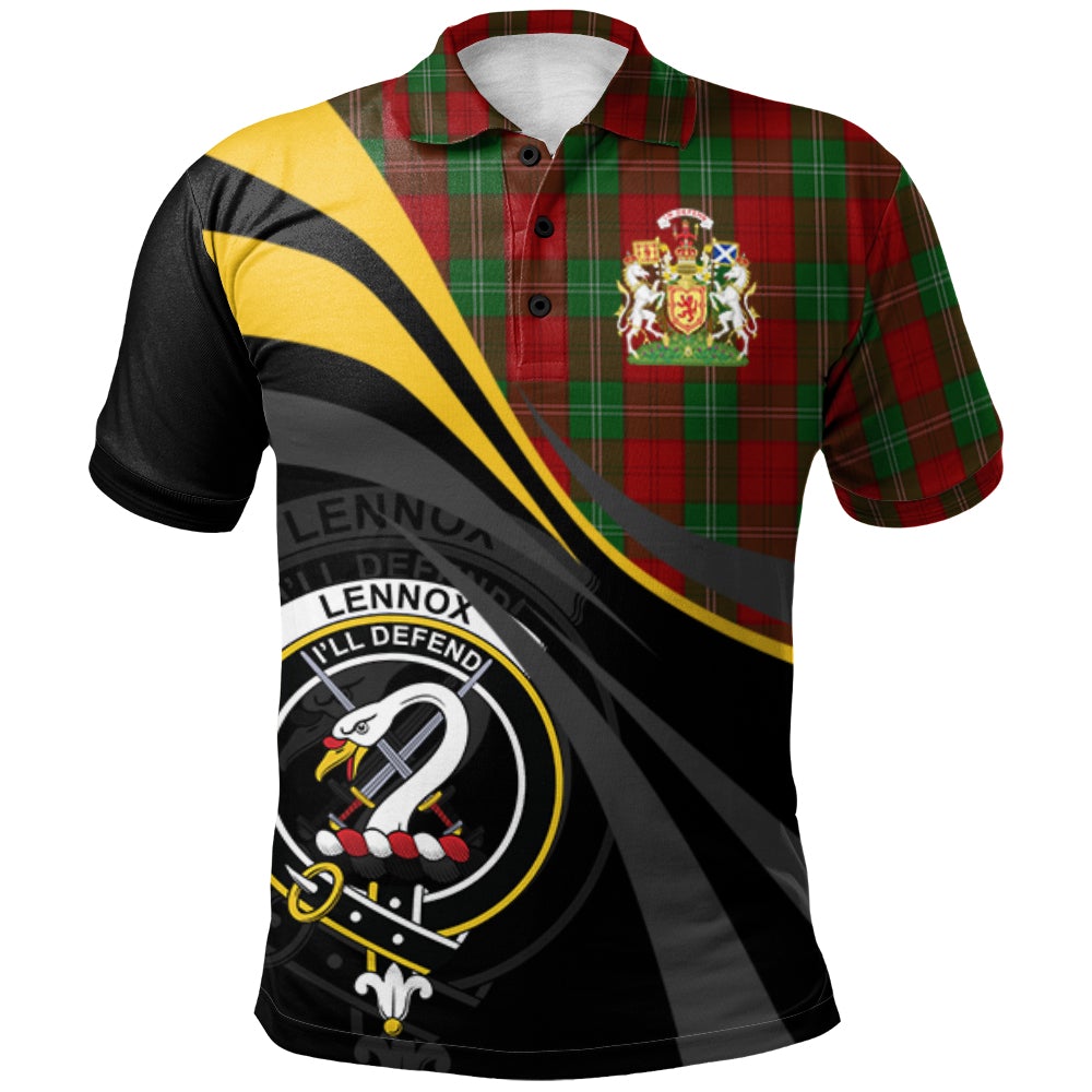 Clan Lennox Tartan Polo Shirt - Royal Coat Of Arms Style FT82 Lennox Tartan Tartan Polo   