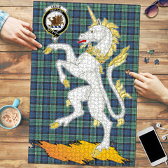 Clan Leslie Hunting Ancient Tartan Crest Unicorn Scotland Jigsaw Puzzles Gift For Family WW95 Clan Leslie Tartan Today   