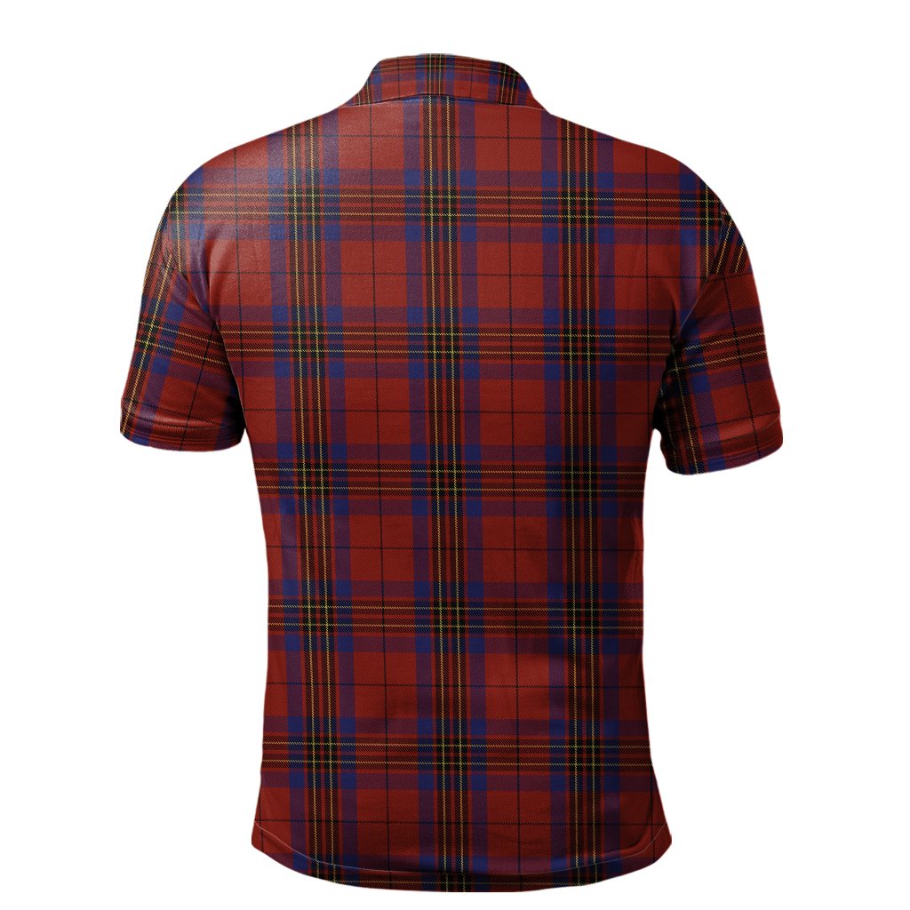 Clan Leslie Red Tartan Polo Shirt IJ15 Leslie Red Tartan Tartan Polo   