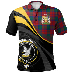 Clan Lindsay Modern Tartan Polo Shirt - Royal Coat Of Arms Style RX95 Lindsay Modern Tartan Tartan Polo   