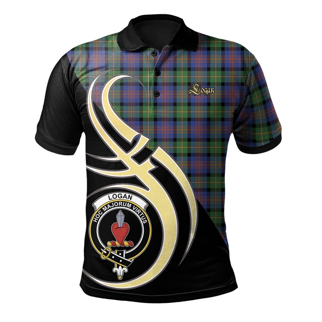 Clan Logan Ancient Tartan Polo Shirt - Believe In Me Style IV70 Logan Ancient Tartan Tartan Polo   