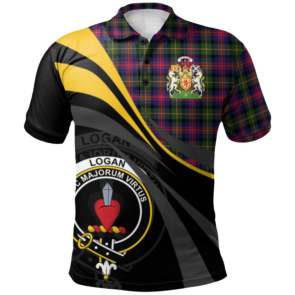 Clan Logan Modern Tartan Polo Shirt - Royal Coat Of Arms Style FM46 Logan Modern Tartan Tartan Polo   