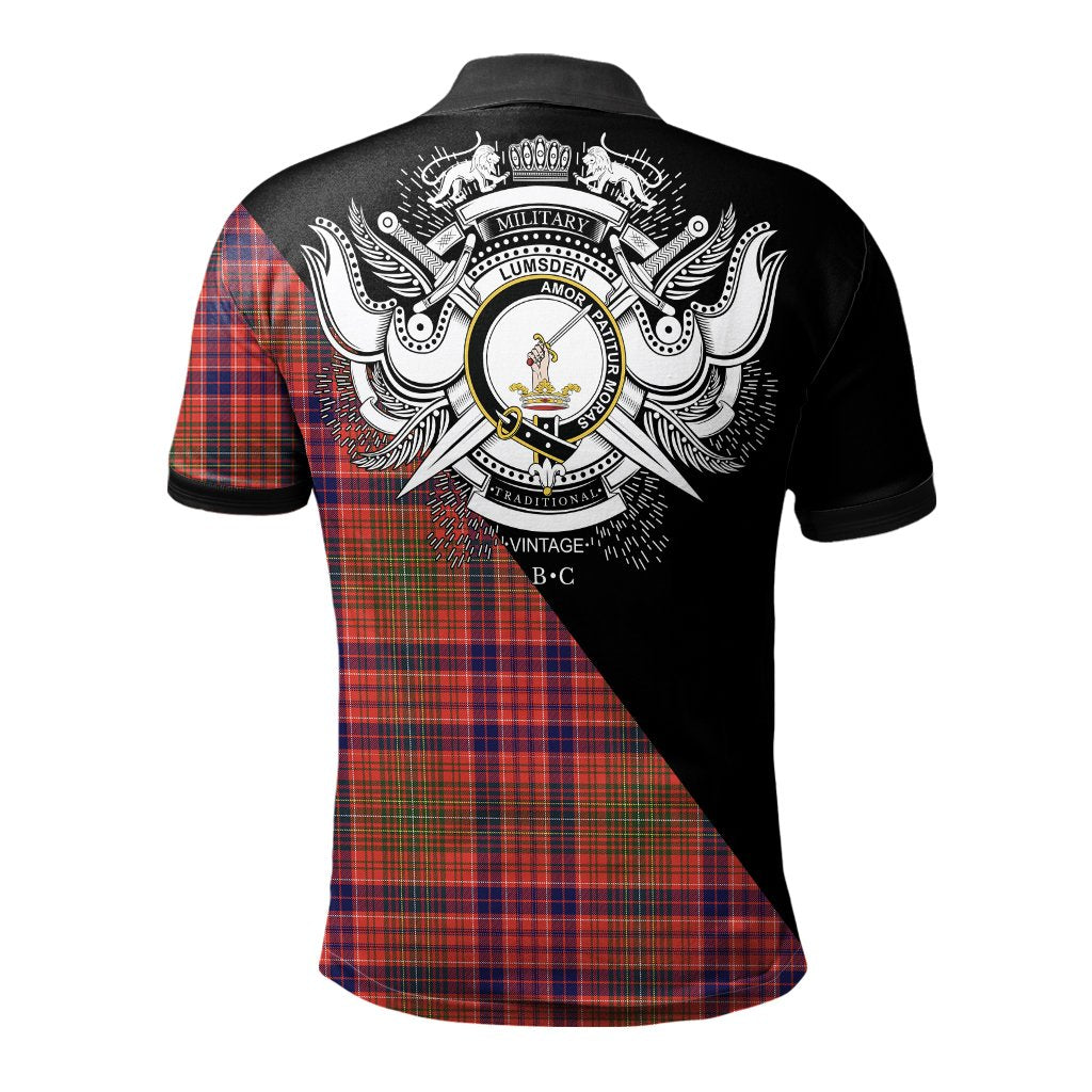 Clan Lumsden Modern Clan - Military Polo Shirt LY12 Lumsden Modern Tartan Tartan Polo   