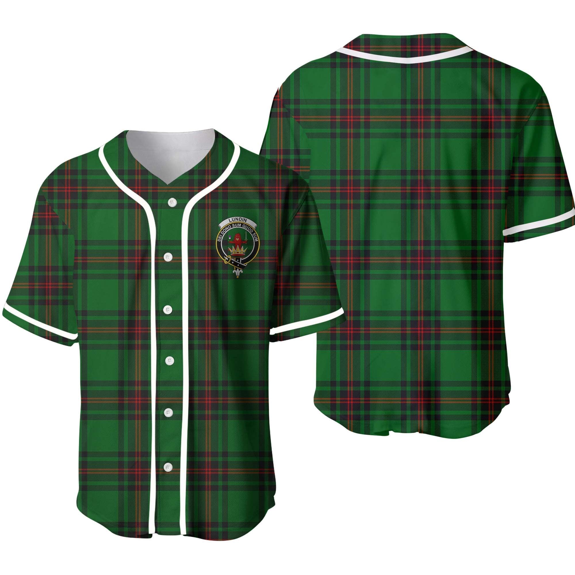 Clan Lundin Tartan Unisex Baseball Jersey BC94PX74 Clan Lundin Tartan Today   