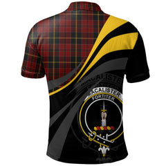 Clan MacAlister of Skye Tartan Polo Shirt - Royal Coat Of Arms Style IR20 MacAlister of Skye Tartan Tartan Polo   