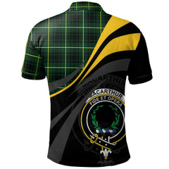 Clan MacArthur Modern Tartan Polo Shirt - Royal Coat Of Arms Style XE65 MacArthur Modern Tartan Tartan Polo   