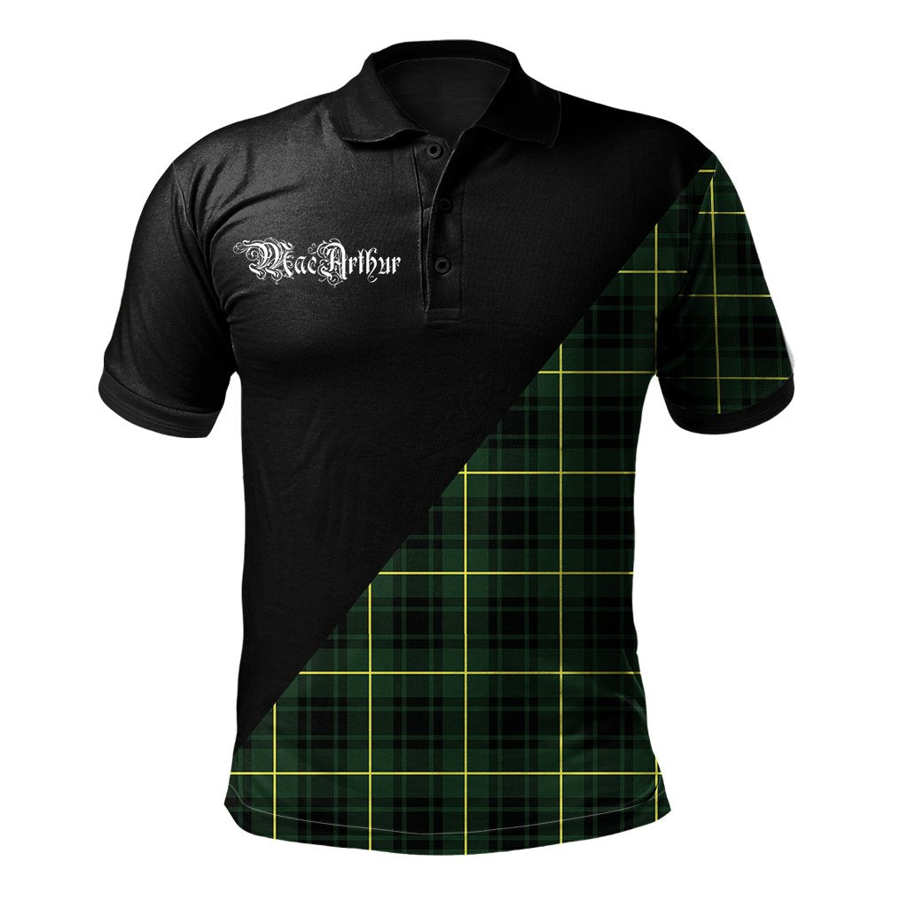 Clan MacArthur Modern Clan - Military Polo Shirt ES77 MacArthur Modern Tartan Tartan Polo   