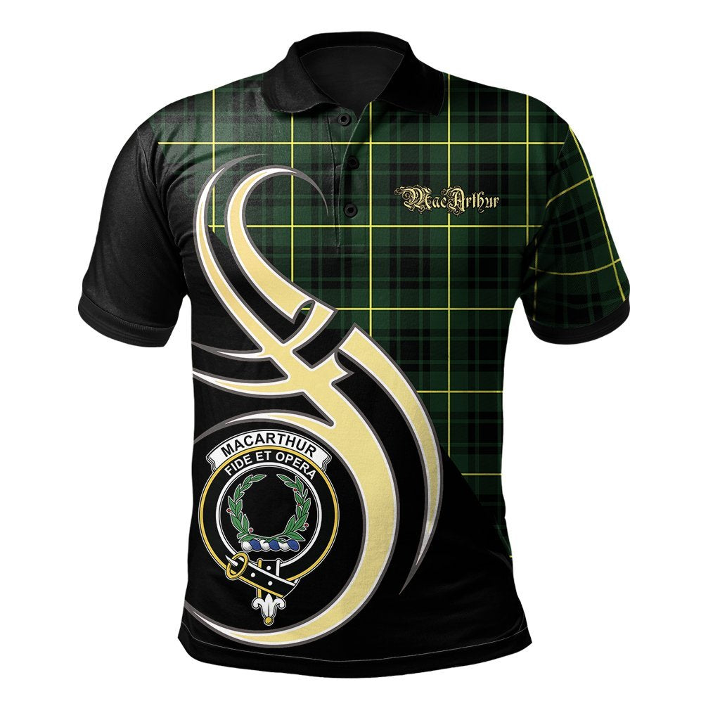 Clan MacArthur Modern Tartan Polo Shirt - Believe In Me Style LY64 MacArthur Modern Tartan Tartan Polo   