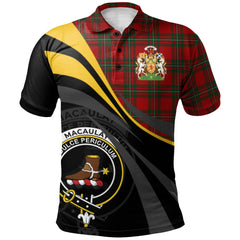 Clan MacAulay MacGregor Tartan Polo Shirt - Royal Coat Of Arms Style ZF14 MacAulay MacGregor Tartan Tartan Polo   