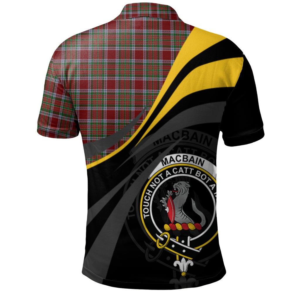 Clan MacBain Chief Tartan Polo Shirt - Royal Coat Of Arms Style FM95 MacBain Chief Tartan Tartan Polo   