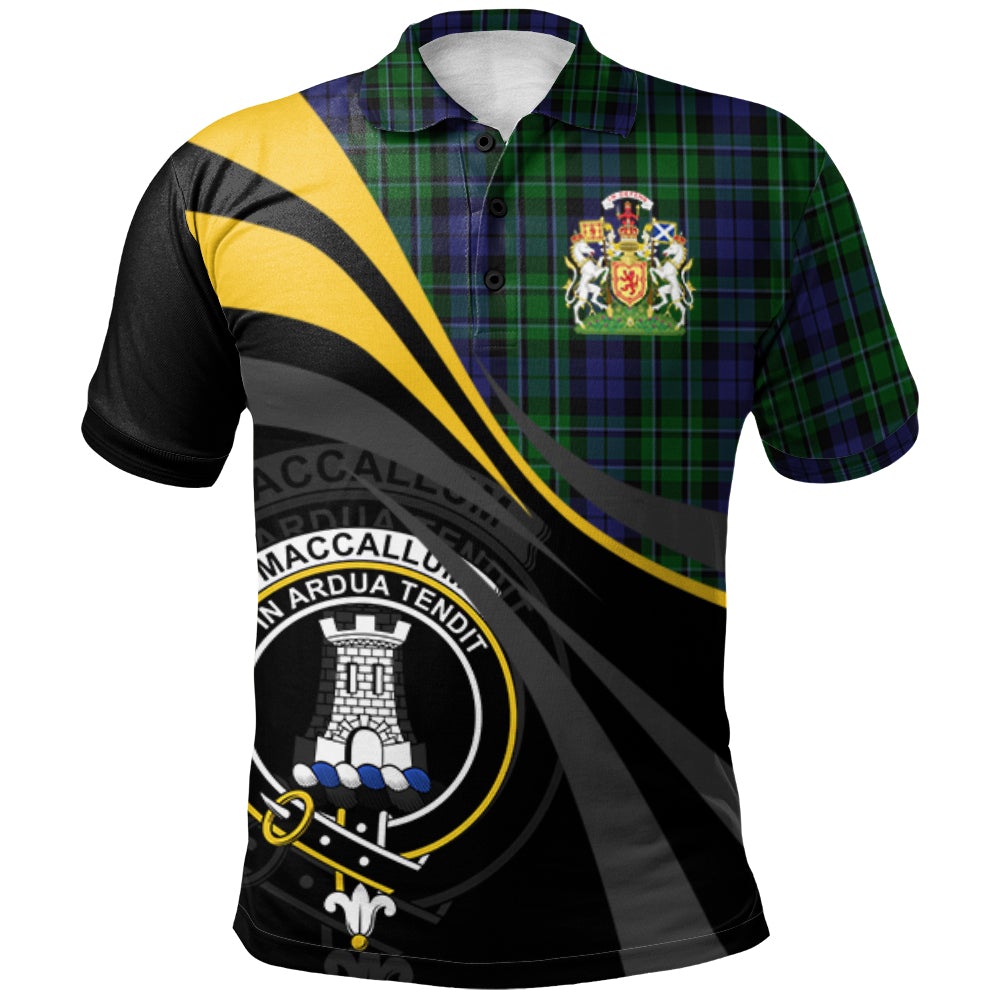 Clan MacCallum Tartan Polo Shirt - Royal Coat Of Arms Style OC34 MacCallum Tartan Tartan Polo   