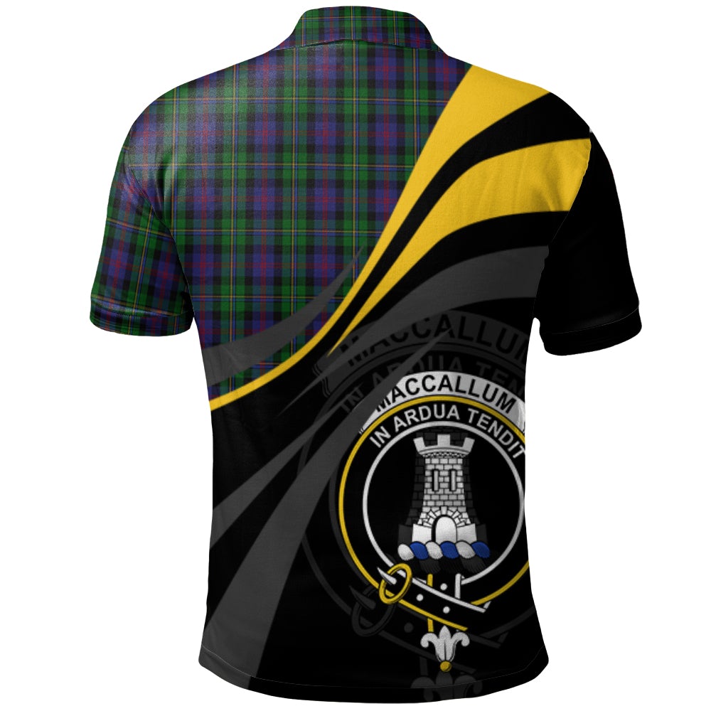 Clan MacCallum (Malcolm) Tartan Polo Shirt - Royal Coat Of Arms Style RZ16 MacCallum (Malcolm) Tartan Tartan Polo   