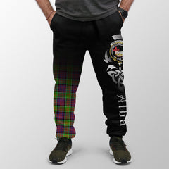 Clan MacDonald Of Clanranald Tartan Crest Jogger Sweatpants  Alba Celtic Style BK65 Clan MacDonald of Clanranald Tartan Today   