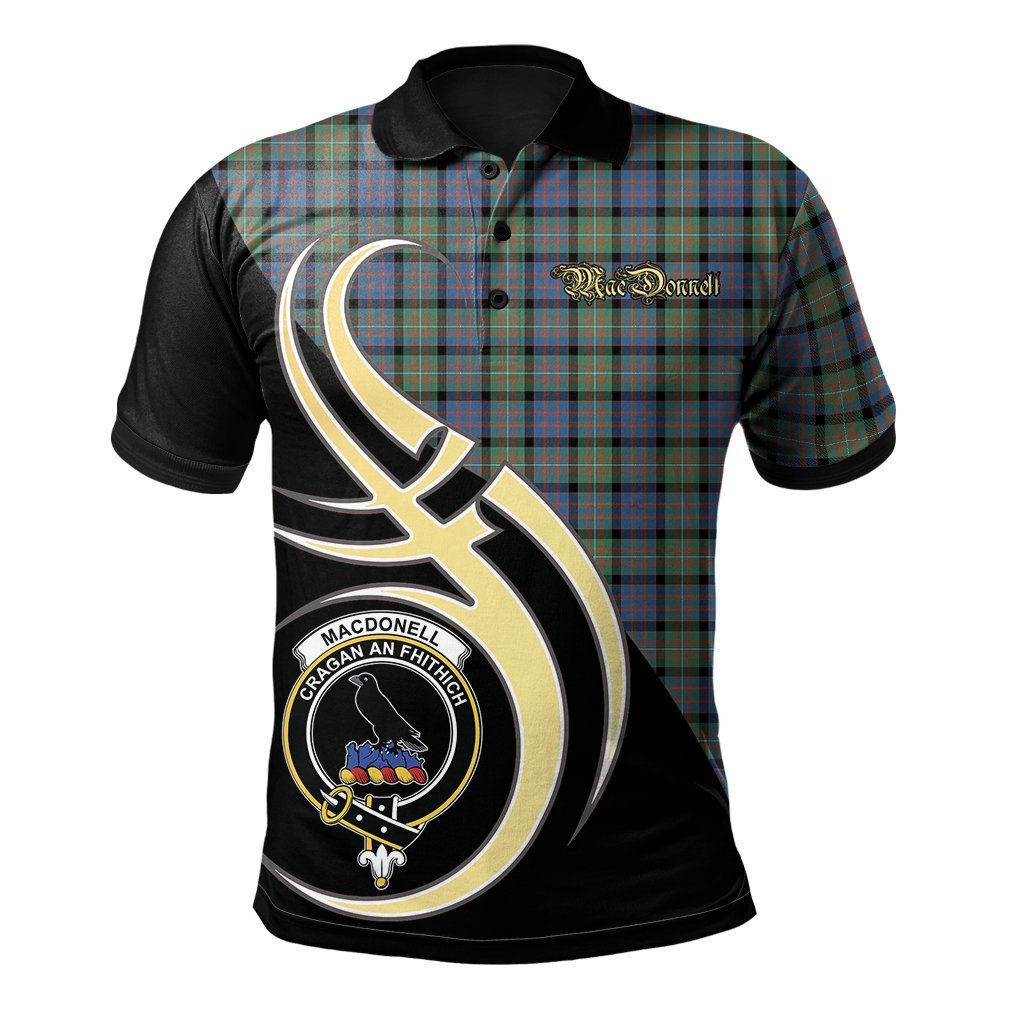 Clan MacDonnell of Glengarry Ancient Tartan Polo Shirt - Believe In Me Style OZ61 MacDonnell of Glengarry Ancient Tartan Tartan Polo   