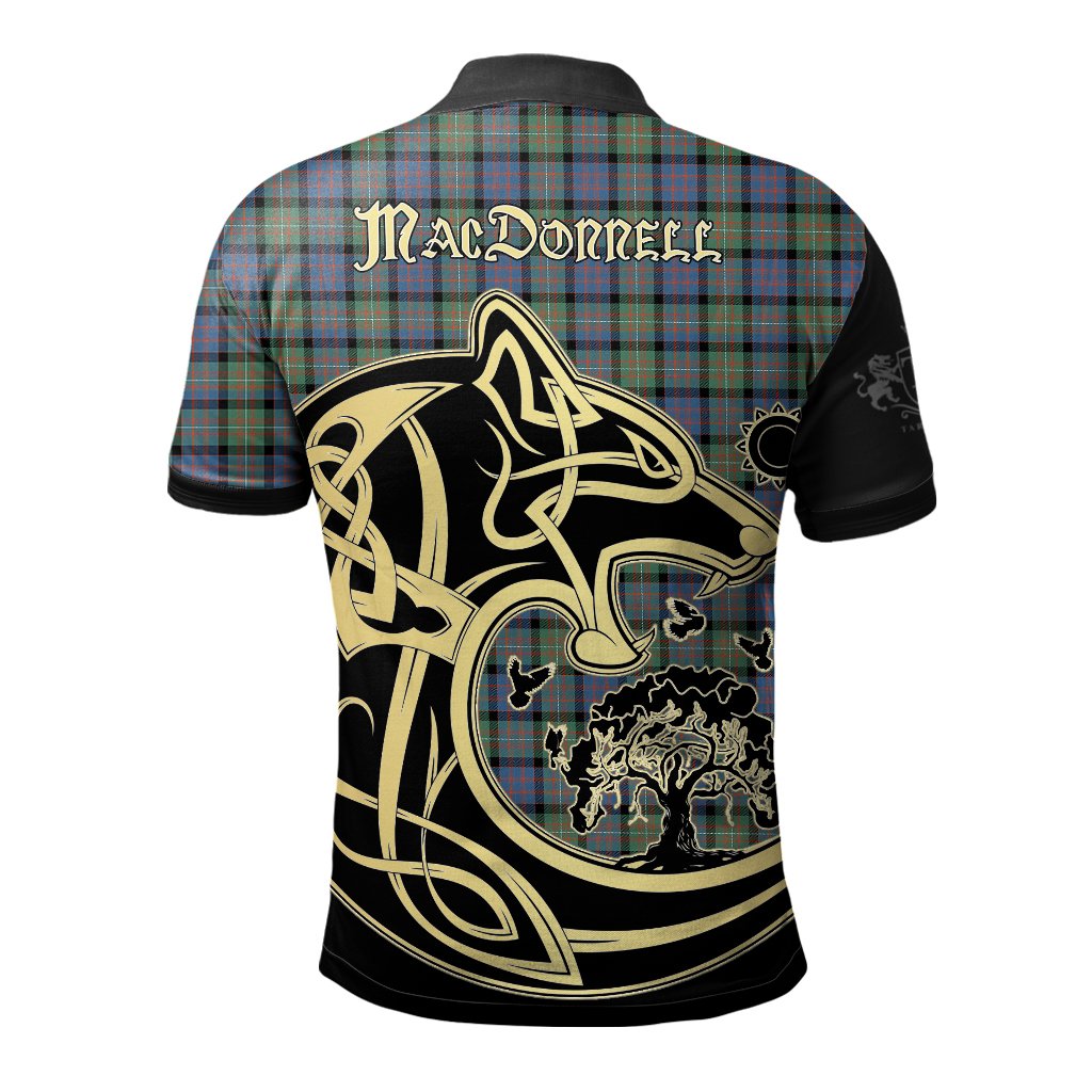 Clan MacDonnell of Glengarry Ancient Tartan Polo Shirt Viking Wolf ME33 MacDonnell of Glengarry Ancient Tartan Tartan Polo   