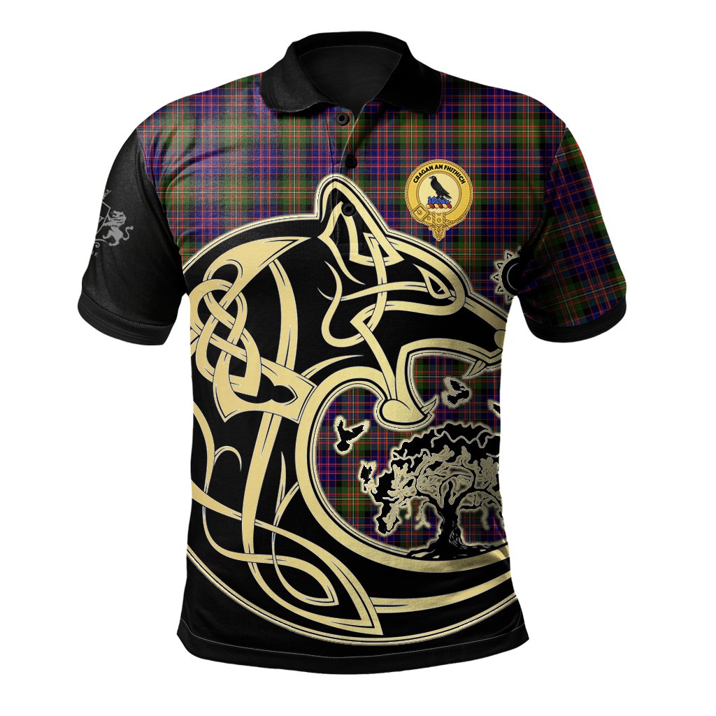 Clan MacDonnell of Glengarry Modern Tartan Polo Shirt Viking Wolf ZZ39 MacDonnell of Glengarry Modern Tartan Tartan Polo   