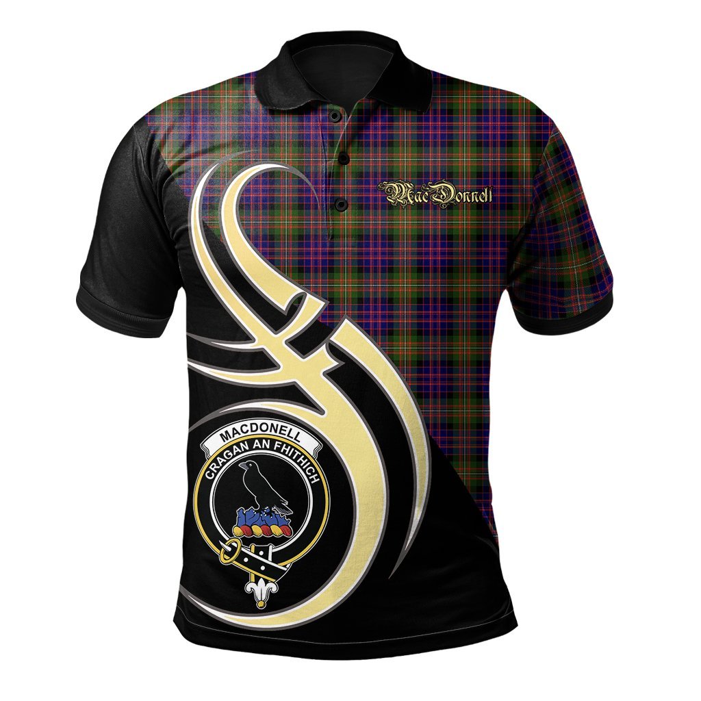 Clan MacDonnell of Glengarry Modern Tartan Polo Shirt - Believe In Me Style AO76 MacDonnell of Glengarry Modern Tartan Tartan Polo   