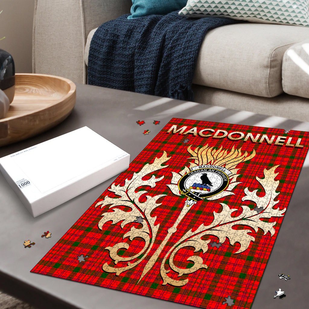 Clan MacDonnell of Keppoch Modern Tartan Crest Thistle Jigsaw Puzzles Gift For Family ZD65 Clan MacDonnell of Keppoch Tartan Today   