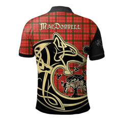 Clan MacDonnell of Keppoch Modern Tartan Polo Shirt Viking Wolf UF58 MacDonnell of Keppoch Modern Tartan Tartan Polo   