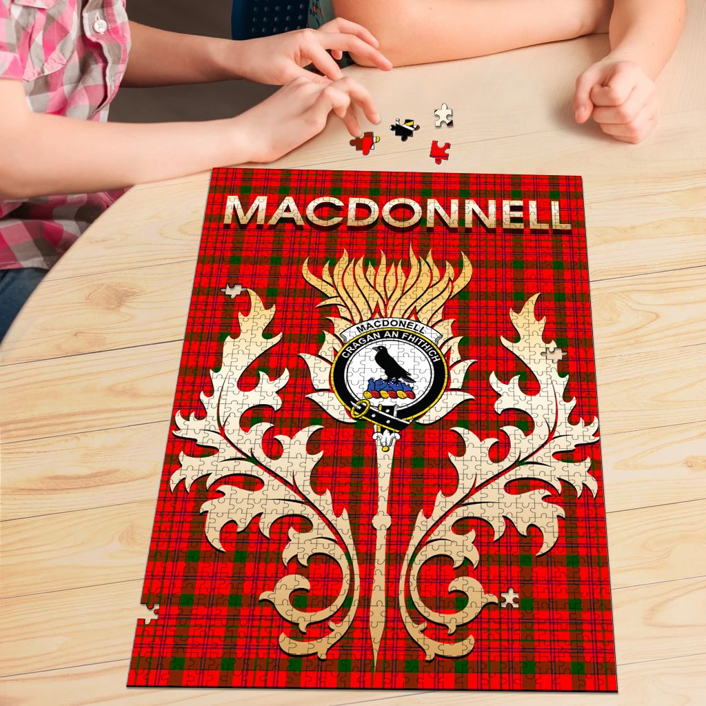 Clan MacDonnell of Keppoch Modern Tartan Crest Thistle Jigsaw Puzzles Gift For Family ZD65 Clan MacDonnell of Keppoch Tartan Today   