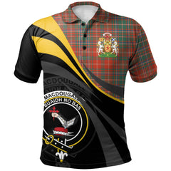 Clan MacDougall Ancient Tartan Polo Shirt - Royal Coat Of Arms Style HX70 MacDougall Ancient Tartan Tartan Polo   