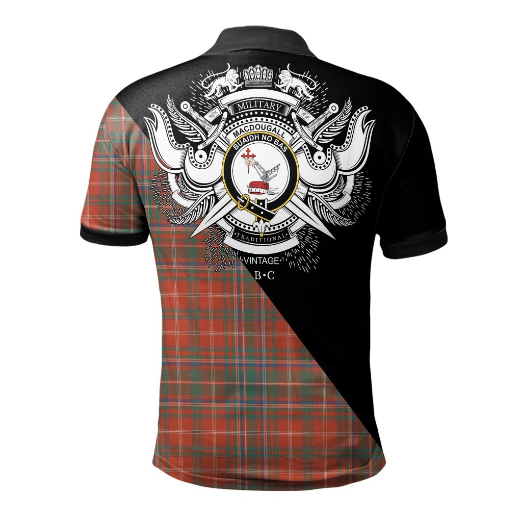 Clan MacDougall Ancient Clan - Military Polo Shirt OD54 MacDougall Ancient Tartan Tartan Polo   