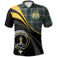 Clan MacDowall Tartan Polo Shirt - Royal Coat Of Arms Style HC28 MacDowall Tartan Tartan Polo   