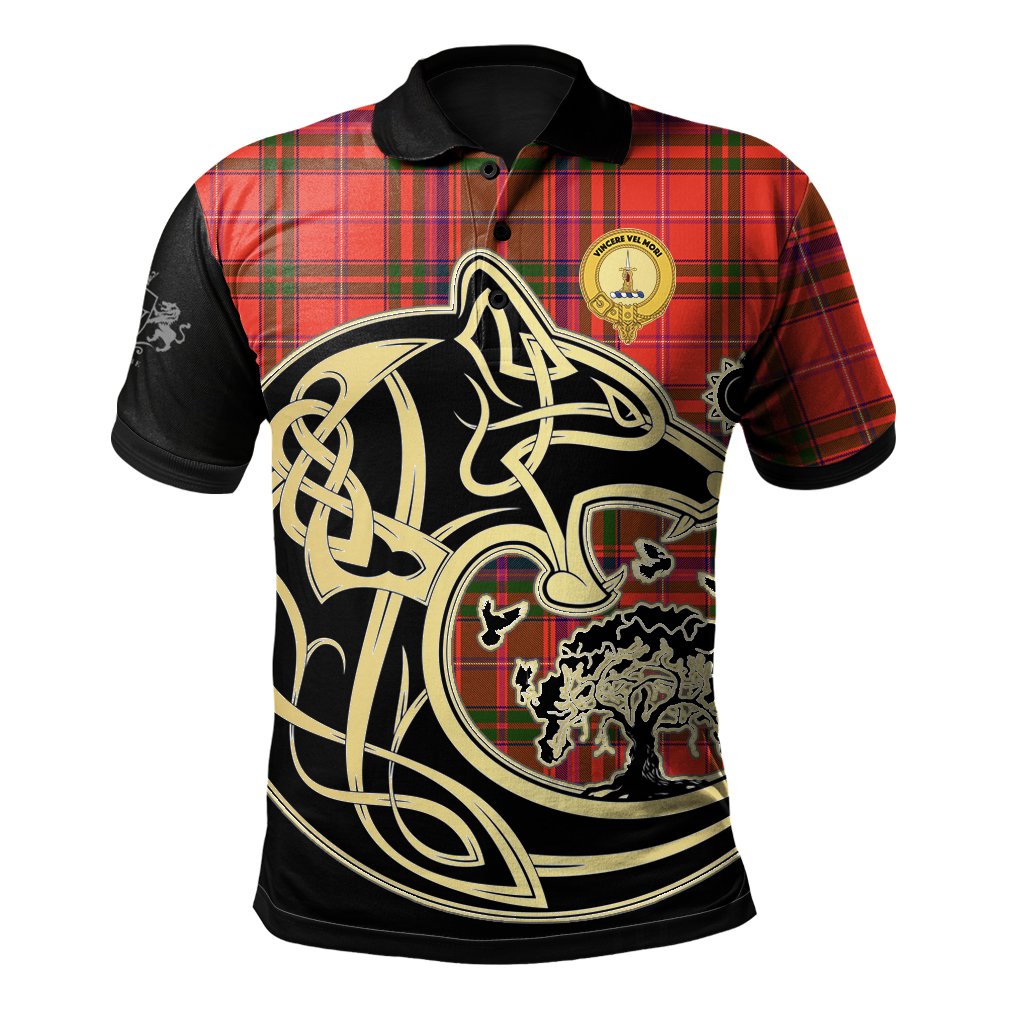 Clan MacDowall Tartan Polo Shirt Viking Wolf NC40 MacDowall Tartan Tartan Polo   