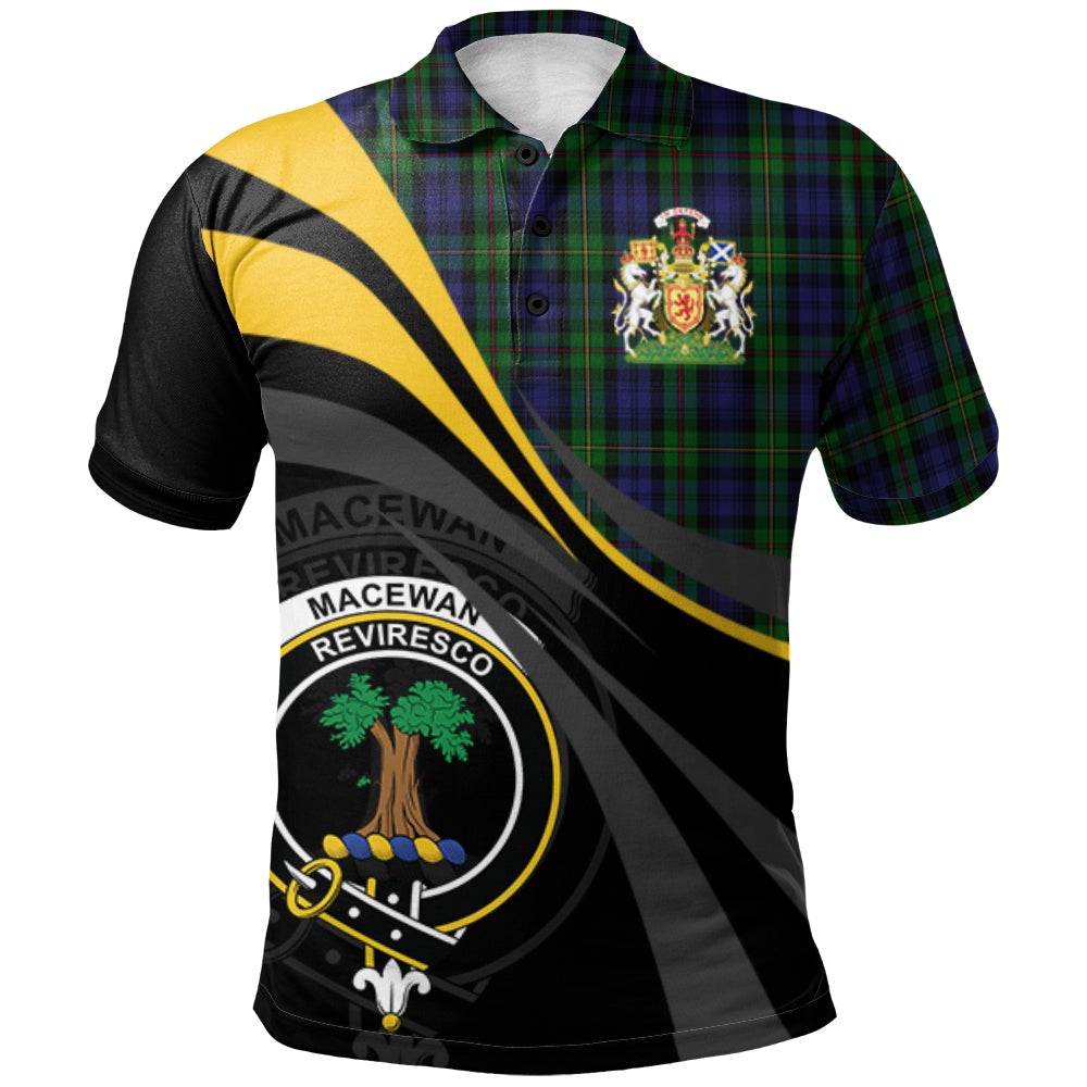 Clan MacEwen - MacEwan 03 Tartan Polo Shirt - Royal Coat Of Arms Style GH40 MacEwen - MacEwan 03 Tartan Tartan Polo   