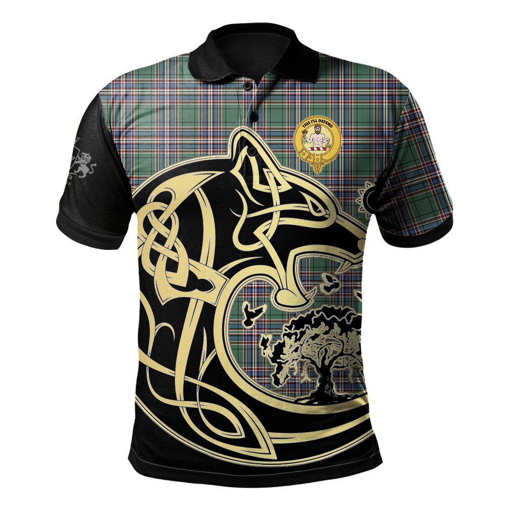 Clan MacFarlane Hunting Ancient Tartan Polo Shirt Viking Wolf HY72 MacFarlane Hunting Ancient Tartan Tartan Polo   