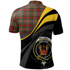 Clan MacGill Tartan Polo Shirt - Royal Coat Of Arms Style SU24 MacGill Tartan Tartan Polo   