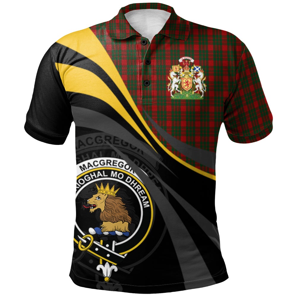 Clan MacGregor of Glenstrae 02 Tartan Polo Shirt - Royal Coat Of Arms Style NJ55 MacGregor of Glenstrae 02 Tartan Tartan Polo   