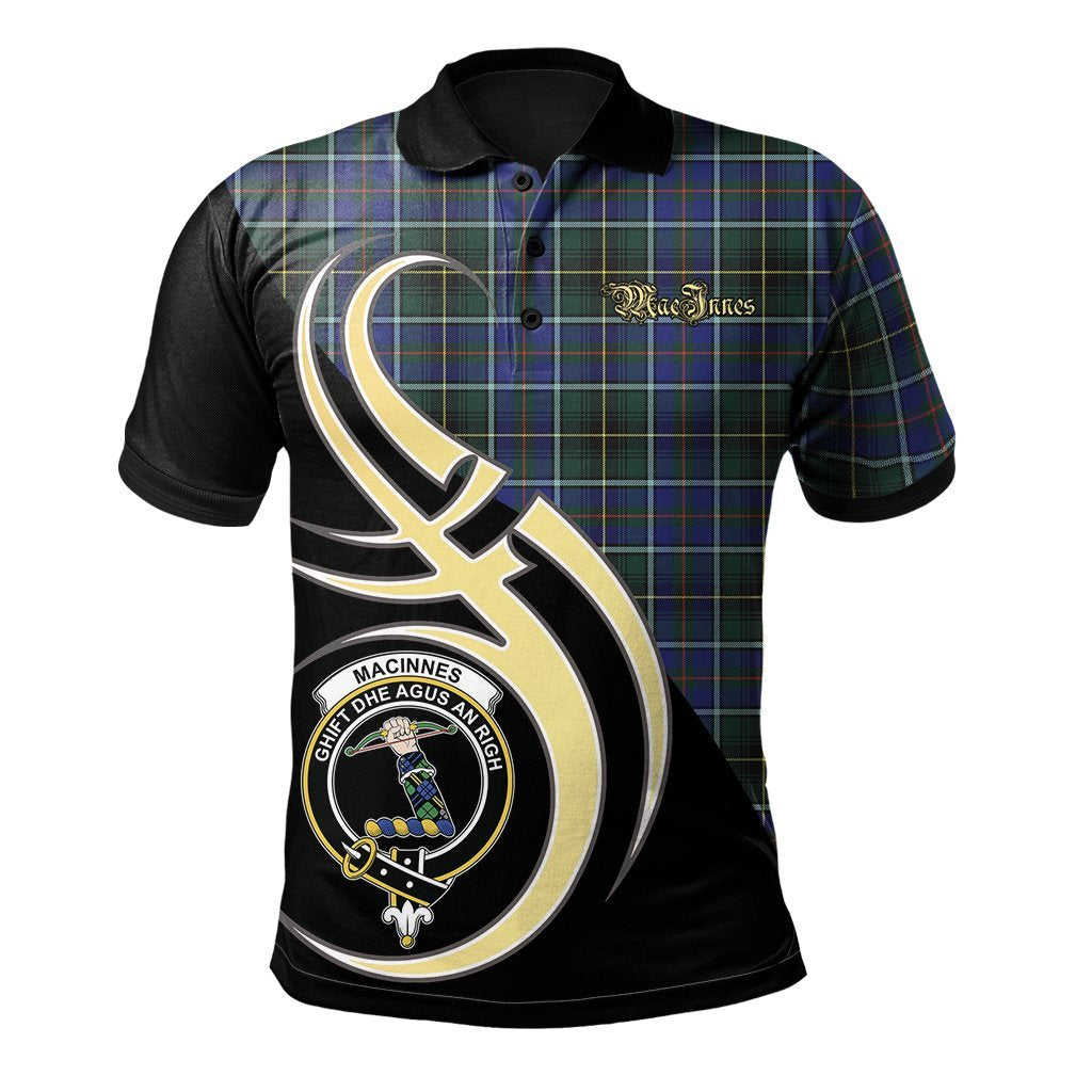 Clan MacInnes Modern Tartan Polo Shirt - Believe In Me Style BQ78 MacInnes Modern Tartan Tartan Polo   