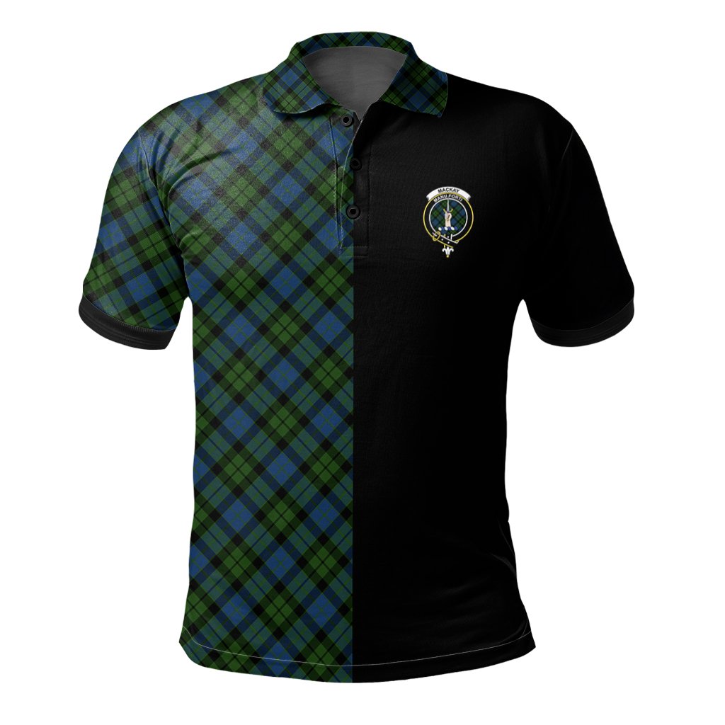 Clan MacKay Modern Tartan Polo Shirt Half of Me - Cross Style HL28 MacKay Modern Tartan Tartan Polo   