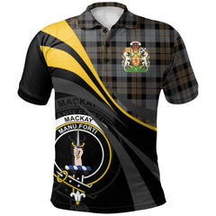 Clan MacKay Weathered Tartan Polo Shirt - Royal Coat Of Arms Style GF83 MacKay Weathered Tartan Tartan Polo   