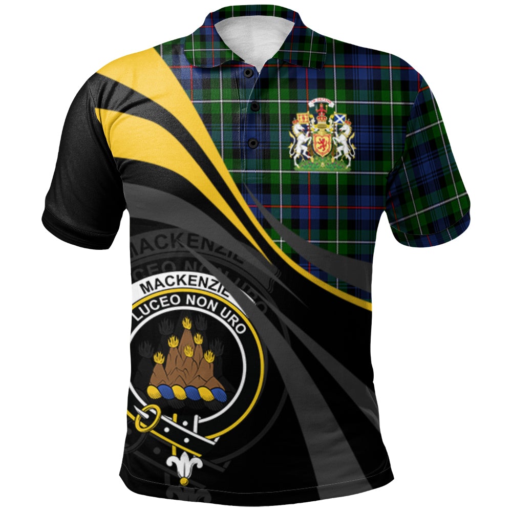 Clan MacKenzie Modern Tartan Polo Shirt - Royal Coat Of Arms Style KJ95 MacKenzie Modern Tartan Tartan Polo   