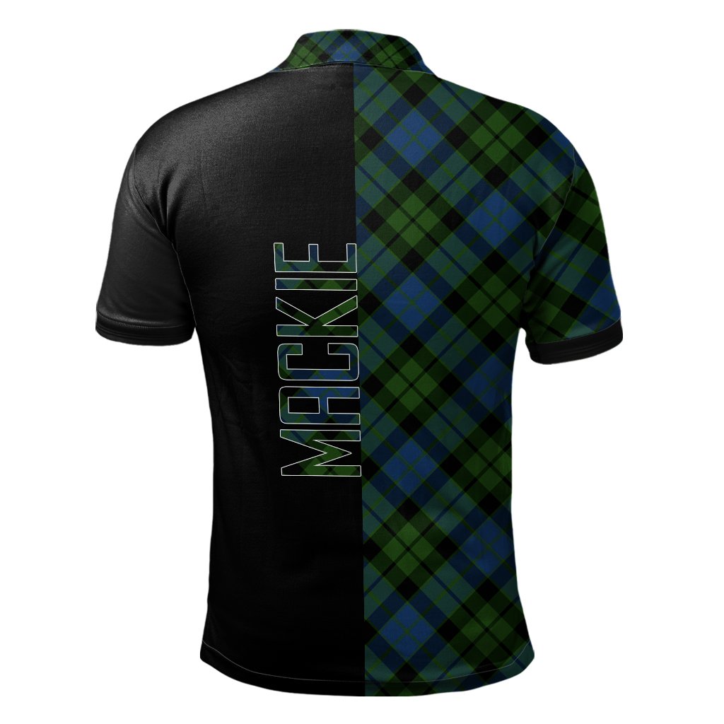 Clan MacKie Tartan Polo Shirt Half of Me - Cross Style AX13 MacKie Tartan Tartan Polo   