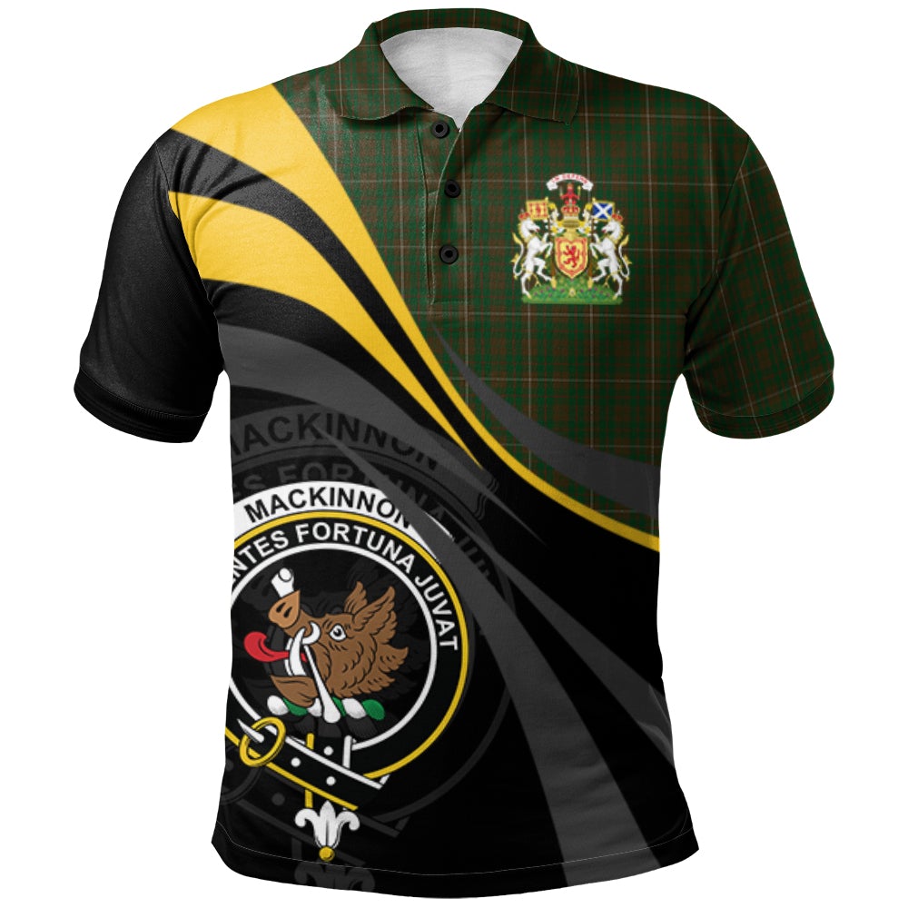 Clan MacKinnon Hunting Tartan Polo Shirt - Royal Coat Of Arms Style TP24 MacKinnon Hunting Tartan Tartan Polo   