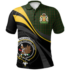 Clan MacKinnon Hunting Tartan Polo Shirt - Royal Coat Of Arms Style TP24 MacKinnon Hunting Tartan Tartan Polo   