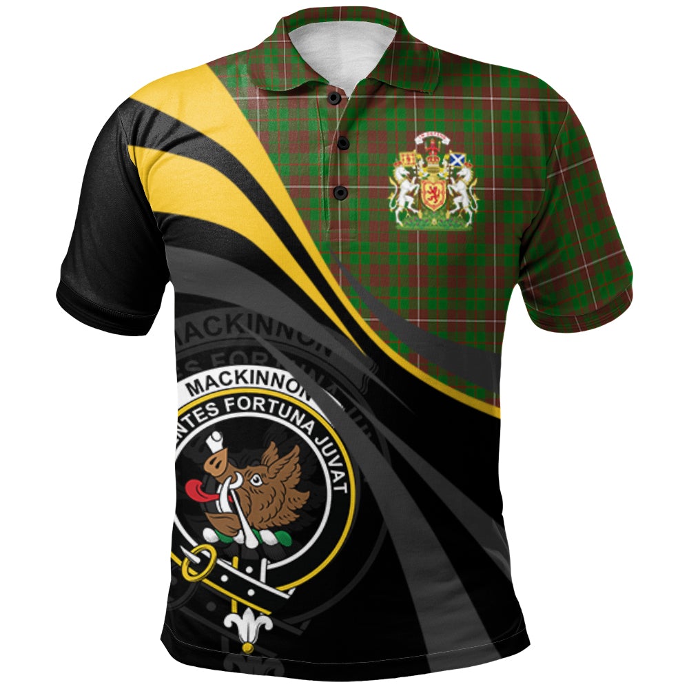 Clan MacKinnon Hunting Modern Tartan Polo Shirt - Royal Coat Of Arms Style OV87 MacKinnon Hunting Modern Tartan Tartan Polo   