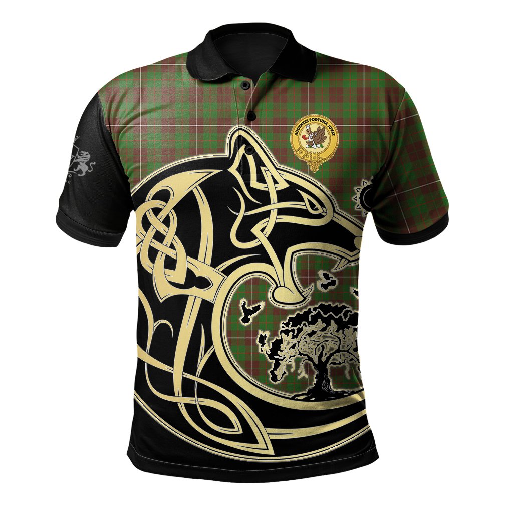 Clan MacKinnon Hunting Modern Tartan Polo Shirt Viking Wolf KV76 MacKinnon Hunting Modern Tartan Tartan Polo   