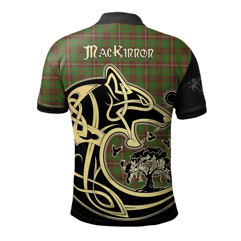 Clan MacKinnon Hunting Modern Tartan Polo Shirt Viking Wolf KV76 MacKinnon Hunting Modern Tartan Tartan Polo   