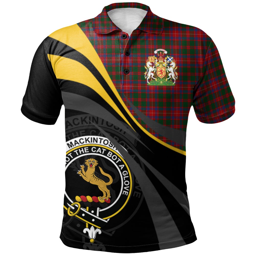 Clan MacKintosh Geddes Tartan Polo Shirt - Royal Coat Of Arms Style TO73 MacKintosh Geddes Tartan Tartan Polo   