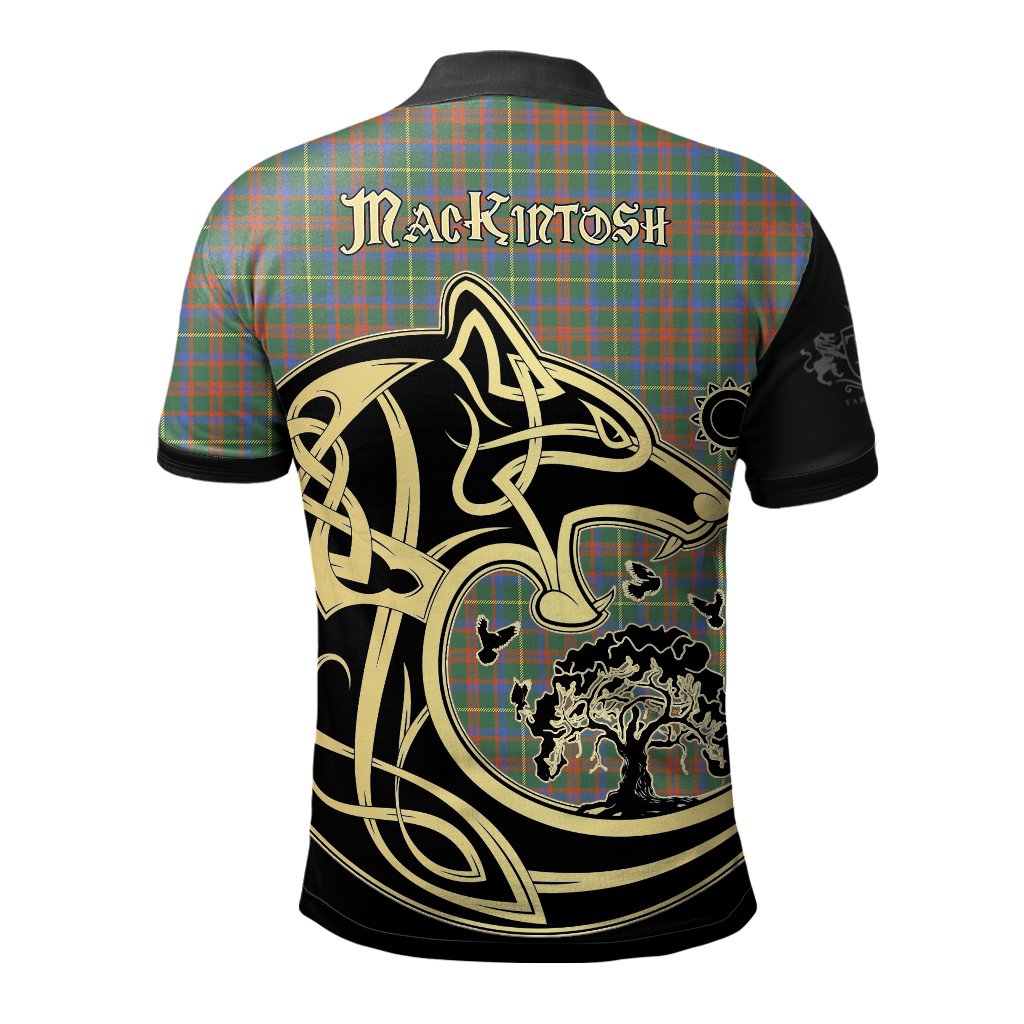 Clan MacKintosh Hunting Ancient Tartan Polo Shirt Viking Wolf FO48 MacKintosh Hunting Ancient Tartan Tartan Polo   