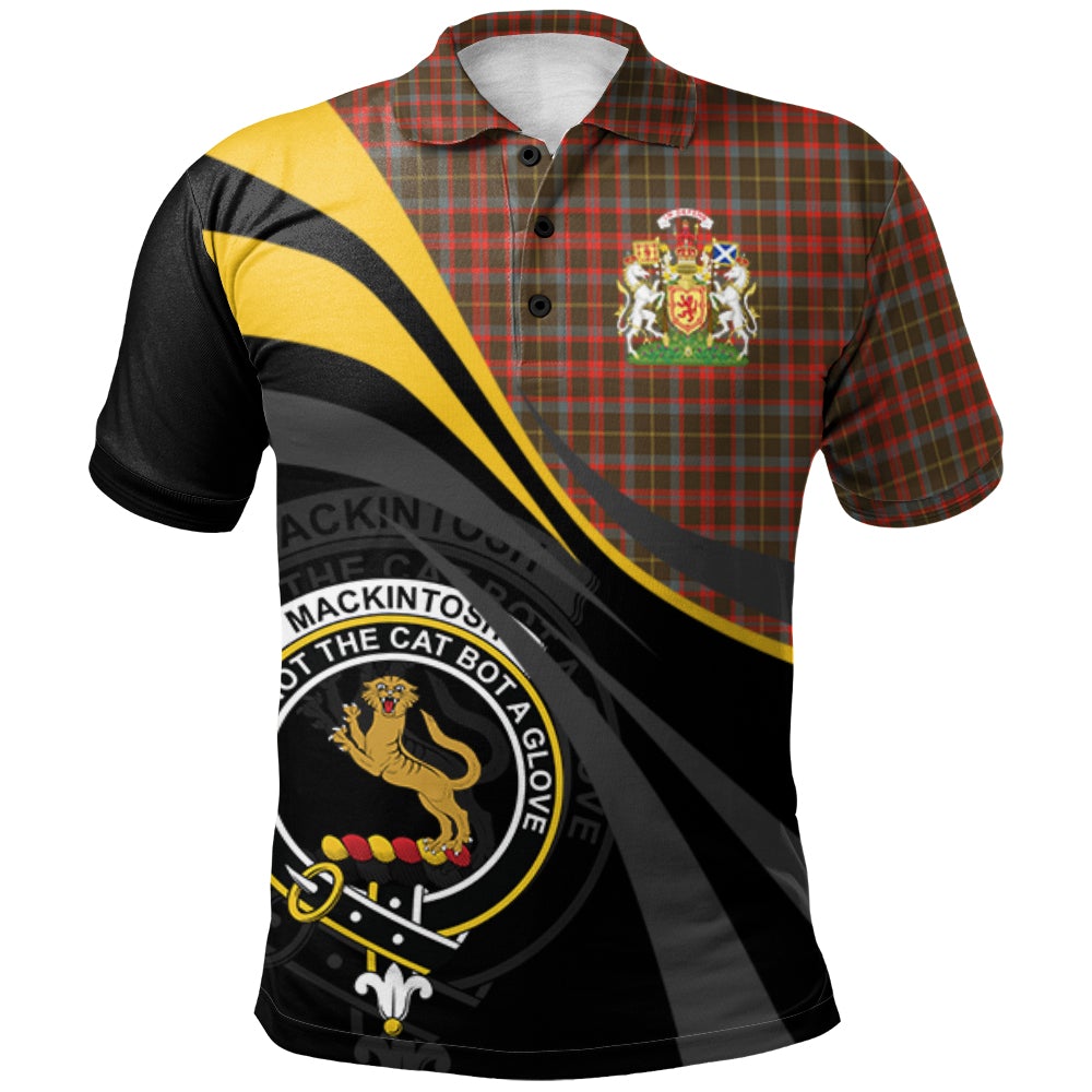 Clan MacKintosh Hunting Weathered Tartan Polo Shirt - Royal Coat Of Arms Style SJ99 MacKintosh Hunting Weathered Tartan Tartan Polo   