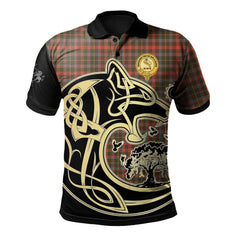 Clan MacKintosh Hunting Weathered Tartan Polo Shirt Viking Wolf XU19 MacKintosh Hunting Weathered Tartan Tartan Polo   