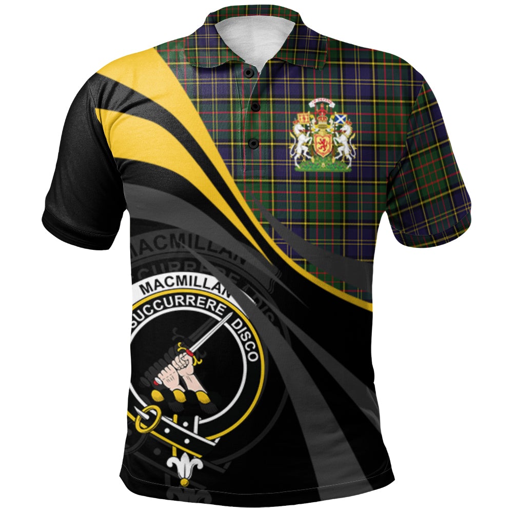 Clan MacMillan Hunting Modern Tartan Polo Shirt - Royal Coat Of Arms Style LV16 MacMillan Hunting Modern Tartan Tartan Polo   