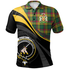 Clan MacMillan Old Ancient Tartan Polo Shirt - Royal Coat Of Arms Style KW45 MacMillan Old Ancient Tartan Tartan Polo   