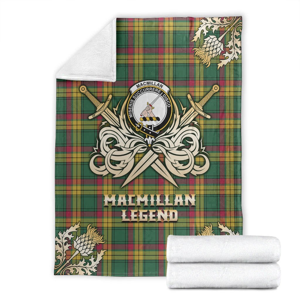 Clan MacMillan Old Ancient Tartan Gold Courage Symbol Blanket RF65 Clan MacMillan Tartan Today   