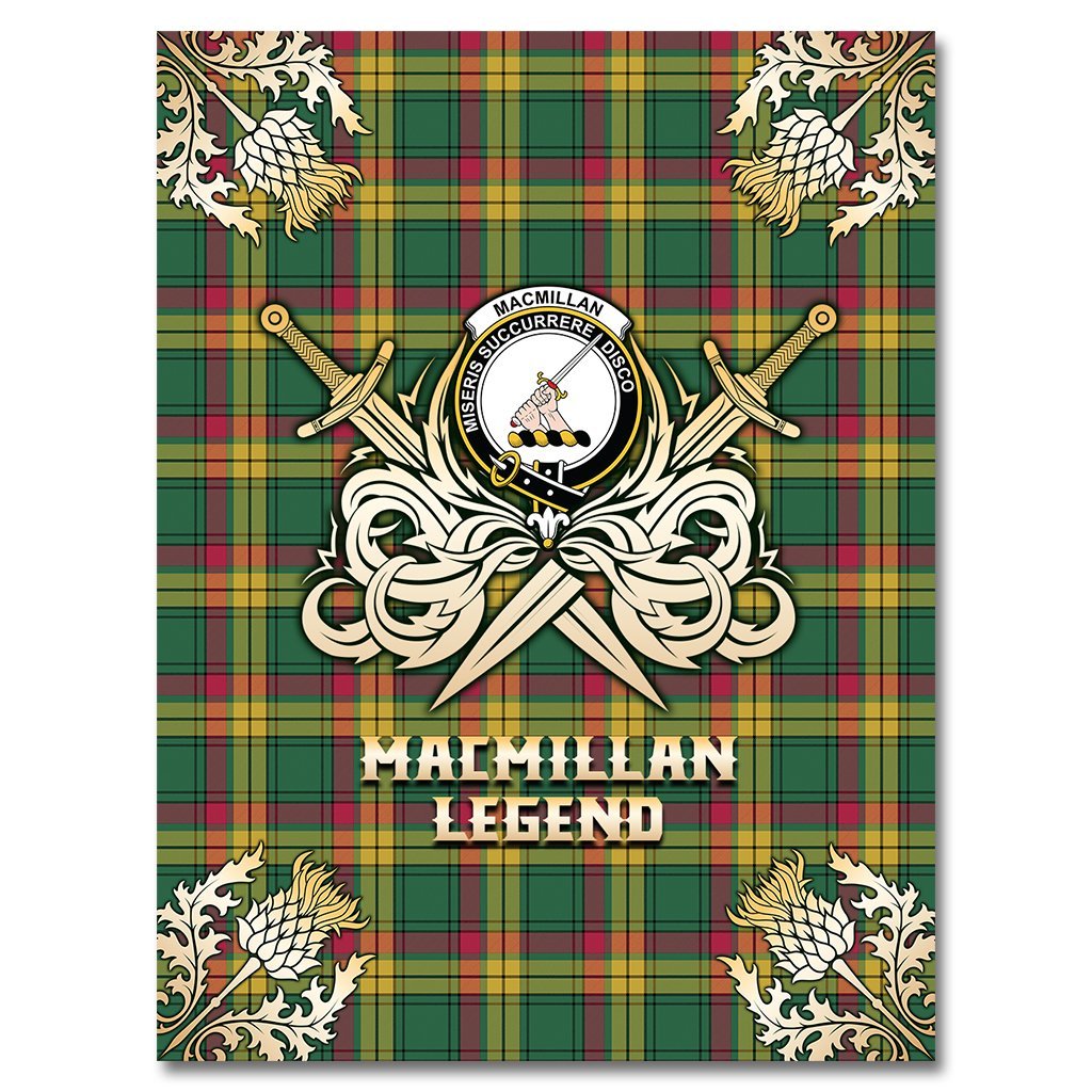 Clan MacMillan Old Ancient Tartan Gold Courage Symbol Blanket RF65 Clan MacMillan Tartan Today   